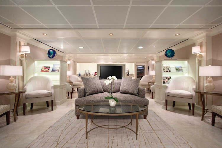 Passengers staying in Concierge level staterooms can enjoy the classy Concierge Lounge. 