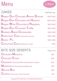 La Madeleine Patisserie menu 1