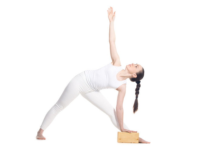 supported triangle pose