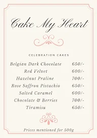 Cake My Heart menu 2