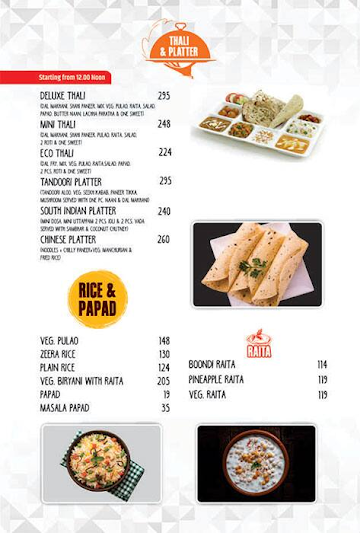 Hira Sweets Express menu 