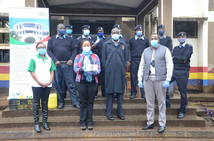 Police officers from Langata police station