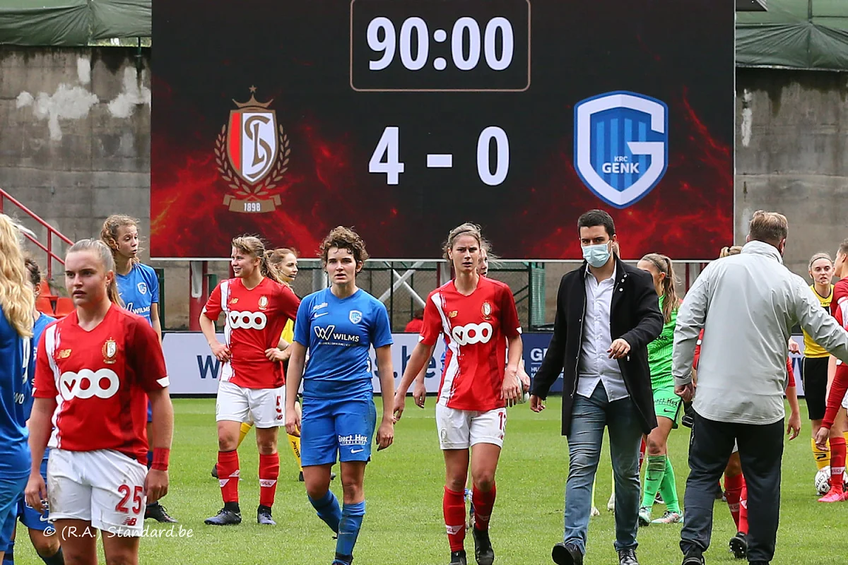 Standard wint ruim van Genk in Super League