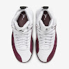 womens air jordan 12 a ma maniere white and burgundy crush