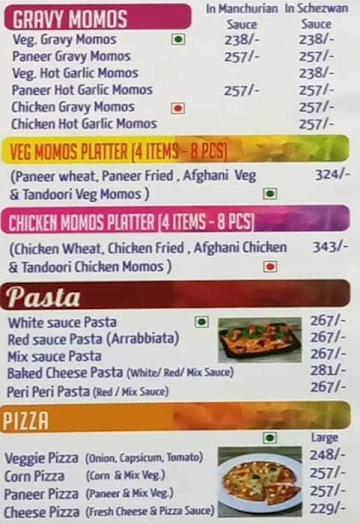 Soni Bakkers menu 