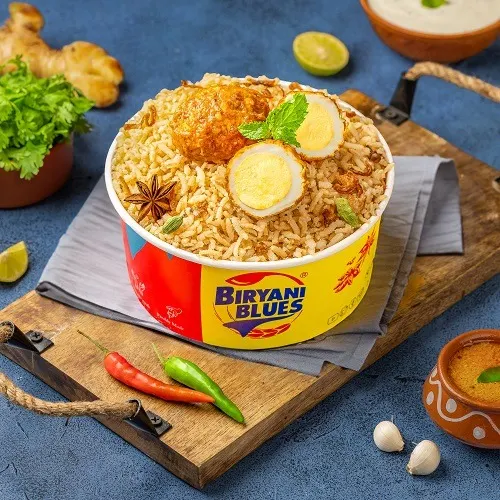 High Fiber Egg Biryani with Brown Rice (Serves 1 (2 eggs))