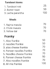 Chawla Fast Food menu 1