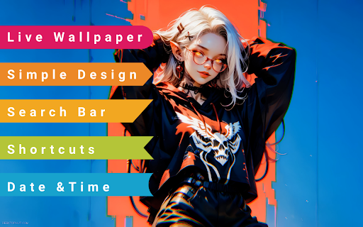 Girl Elf Cyberpunk Live Wallpaper