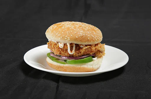 Hot Crispy Fried Chicken Burger