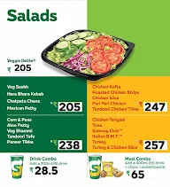 Subway menu 1