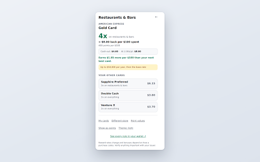 PickMyCard — Which card should I use? screenshot 1