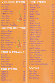 New Punjabi Food Corner, Phase 2 menu 3