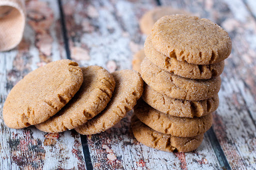 A stack of Virginia's Molasses Cookies.