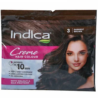 Indica Creme Hair Colour - 3 Darkest Brown - 25 ml