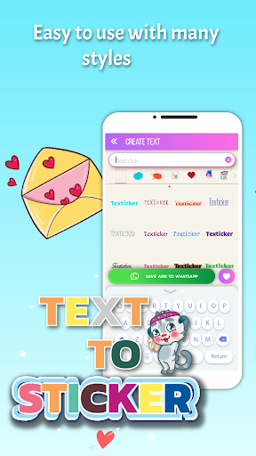 Texticker, Text Sticker Maker - WAStickerApps