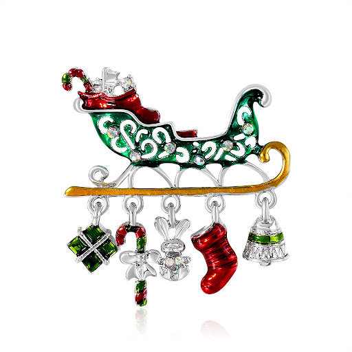 Title 4, New Christmas Series Brooch Fashion Alloy Eleva...