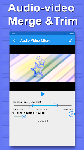 Screenshot Audio Video Mixer Cutter app