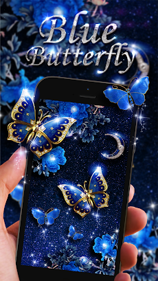 シャイニーブルーの蝶のライブ壁紙 Androidアプリ Applion