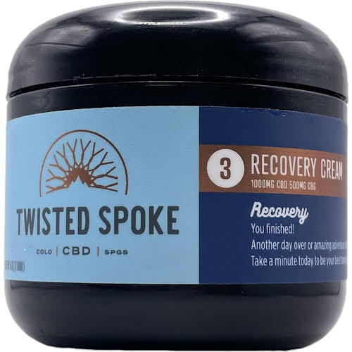 Twisted Spoke CBD Recovery Cream, 1000mg CBD, 500mg CBG