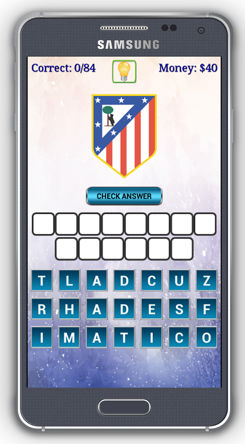 Android application Football Club Pro Logo Quiz screenshort