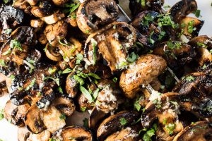 Grilled Garlic Butter Mushrooms