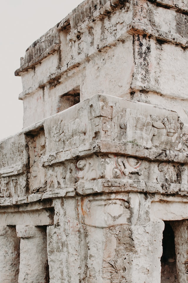 close up view at Tulum ruins