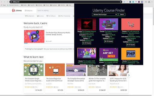 Udemy Course Finder