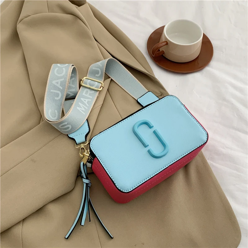 Modna mała torebka crossbody z szerokim paskiem na ramię, kwadratowa, pasująca do wszystkiego, idealna na co dzień i od święta