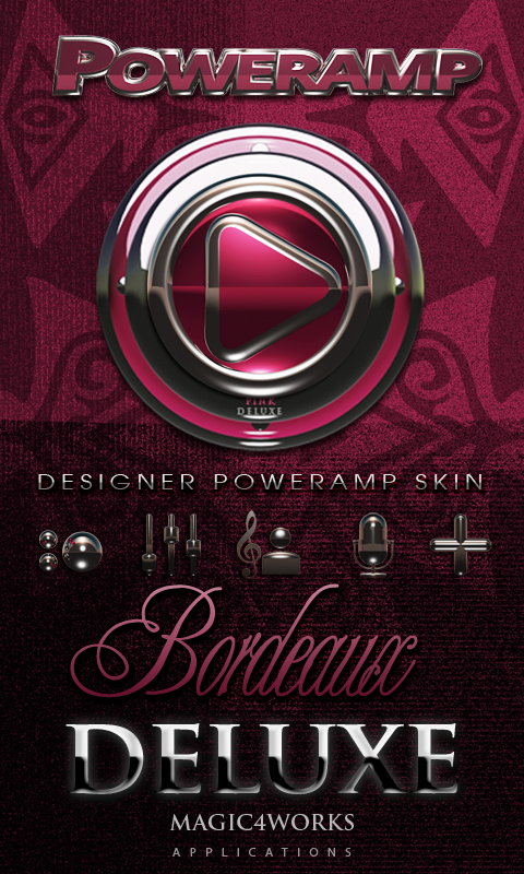 Bordeaux S Poweramp skin theme Screen 1