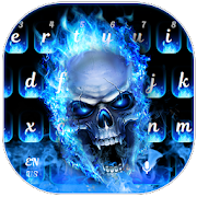 Blue Flame Skeleton Keyboard  Icon