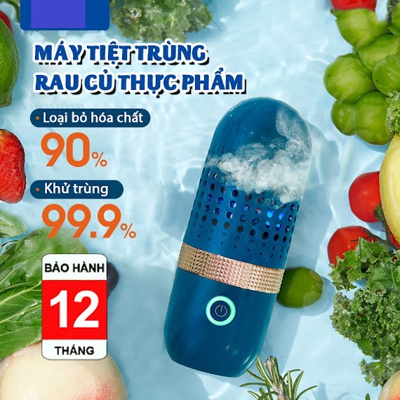 Máy Rửa Rau Quả，Máy Rửa Thực Phẩm Khử Trùng, Tiệt Trùng Rau Tự Động Sử Dụng Cho Gia Đình, Loại Bỏ Dư Lượng Thuốc Trừ Sâu