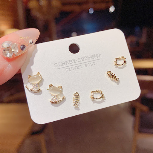 Title 1, Sterling Silver Needle Micro Inlaid Zircon Shor...