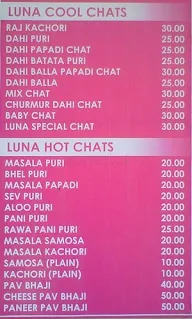 Luna Sweets, Bsa Road menu 2