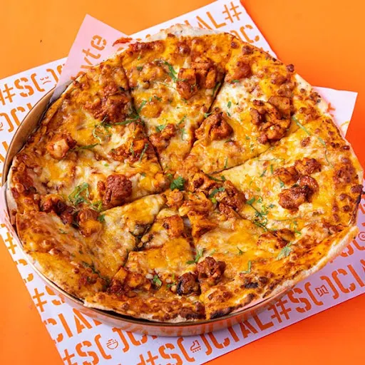 Chicken Tikka and Cheddar Pizza