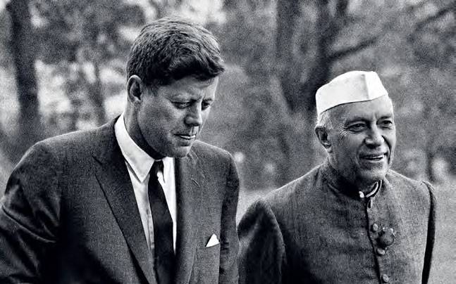 Image result for nehru with kennedy