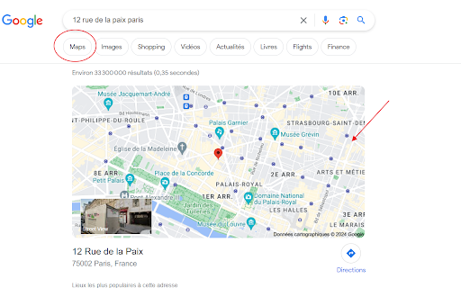 Restore Google Maps on Search