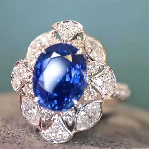 Title 2, Womens Sapphire Full Diamond Open Ring Luxurio...