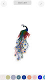 Peacock Color by Number Pixel Art Sandbo