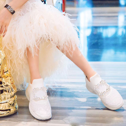 Title 9, Womens square buckle rhinestone daddy shoes. C...