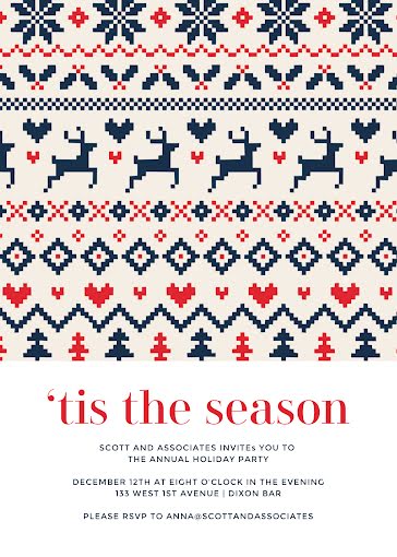 Holiday Sweater Season - Christmas Card template