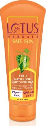 Lotus Herbals Safe Sun Cream - 100 gm