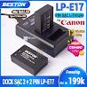 Bộ 2 Pin Canon Lp - E17 + Sạc Đôi Lp - E17 Beston Cho Canon 77D 750D 760D 800D 8000D 200D M3 M5 M6, Eos Rp