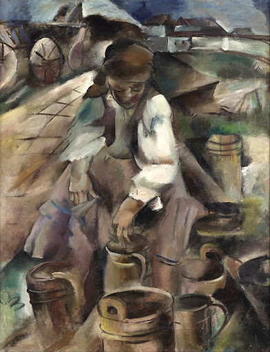 Peasant Woman with Wooden Pail