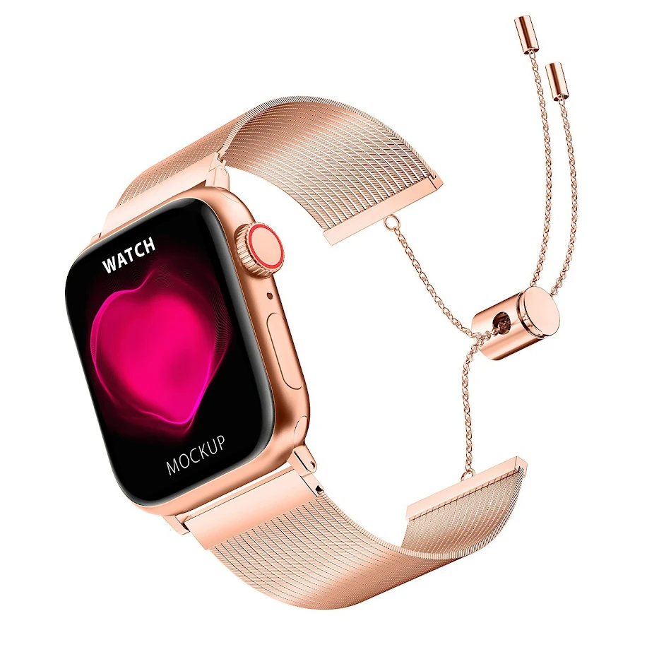 iWatch S9 Metalen Kettingband met Kwastjes, RVS polsband, stijlvol en elegant, een perfecte vervanging voor uw smartwatch.