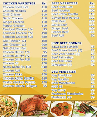 Zam Zam Fast Food menu 1