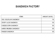 Sandwich Factory menu 1