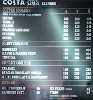 Costa Coffee menu 1