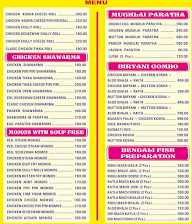 Taste Bengal menu 2