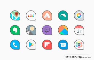 Flat TearDrop - Icon Pack Screenshot