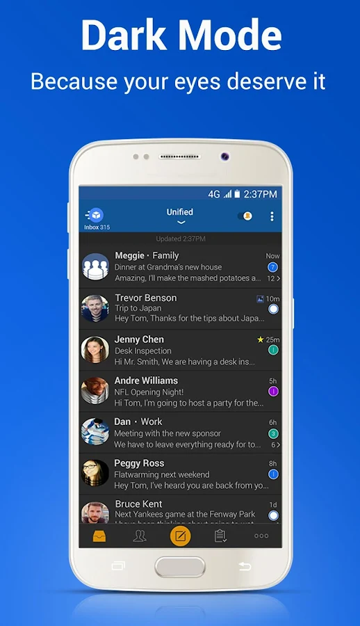    Blue Mail - Email Exchange- screenshot  